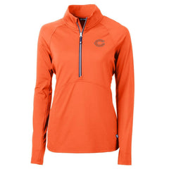 Chicago Bears Cutter & Buck Women's Adapt Eco Knit Half-Zip Pullover Jacket - Orange outlet