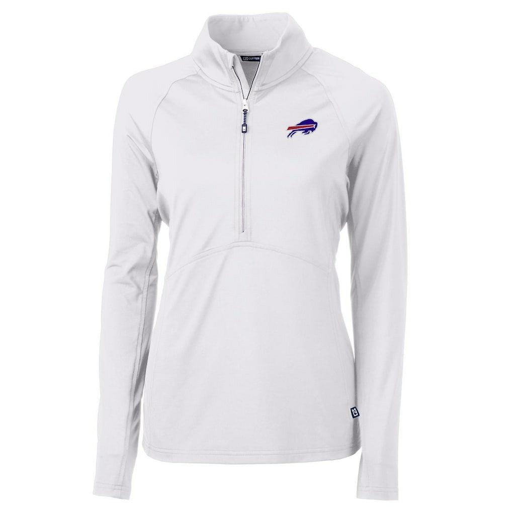 Buffalo Bills Cutter & Buck Women's Adapt Eco Knit Half-Zip Pullover Jacket - White online