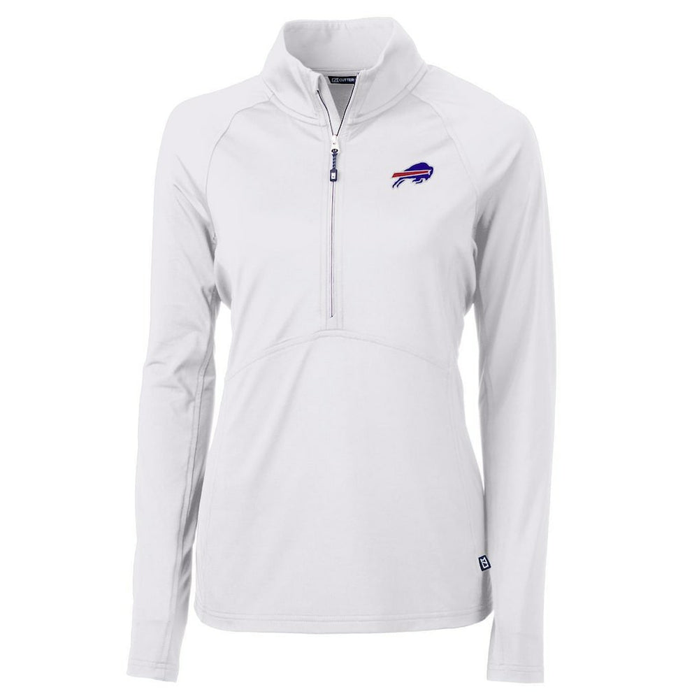 Buffalo Bills Cutter & Buck Women's Adapt Eco Knit Half-Zip Pullover Jacket - White online