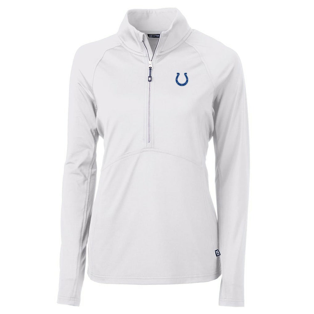 Indianapolis Colts Cutter & Buck Women's Adapt Eco Knit Half-Zip Pullover Jacket - White sale