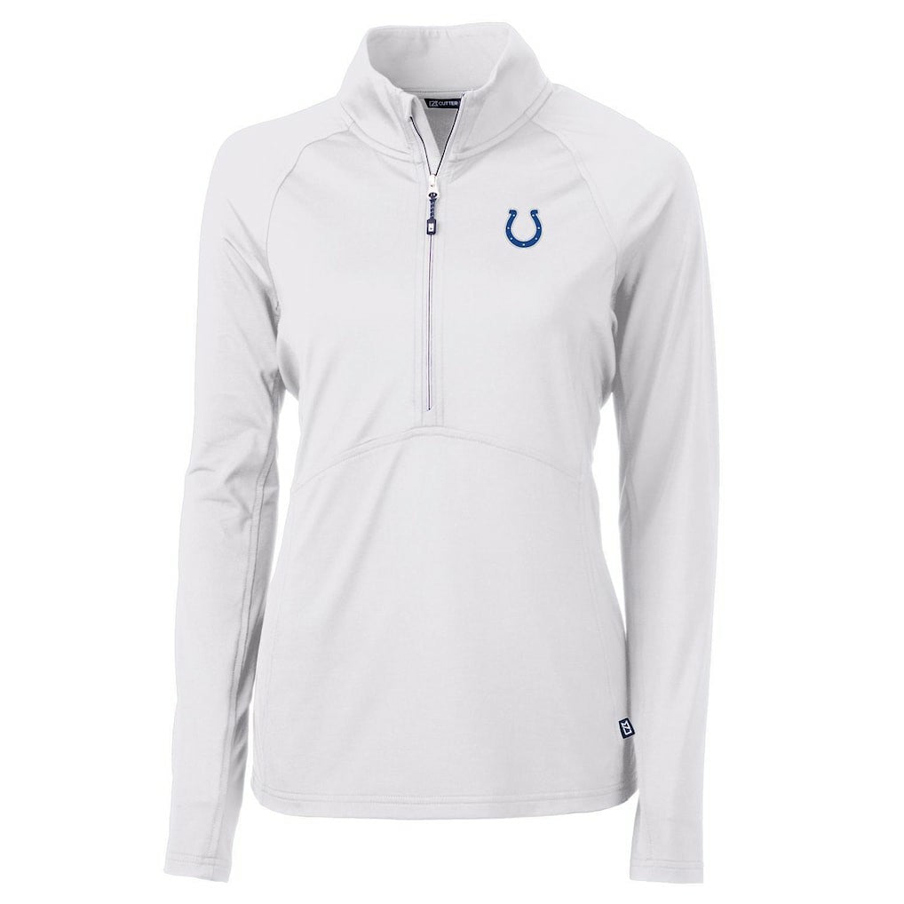 Indianapolis Colts Cutter & Buck Women's Adapt Eco Knit Half-Zip Pullover Jacket - White sale