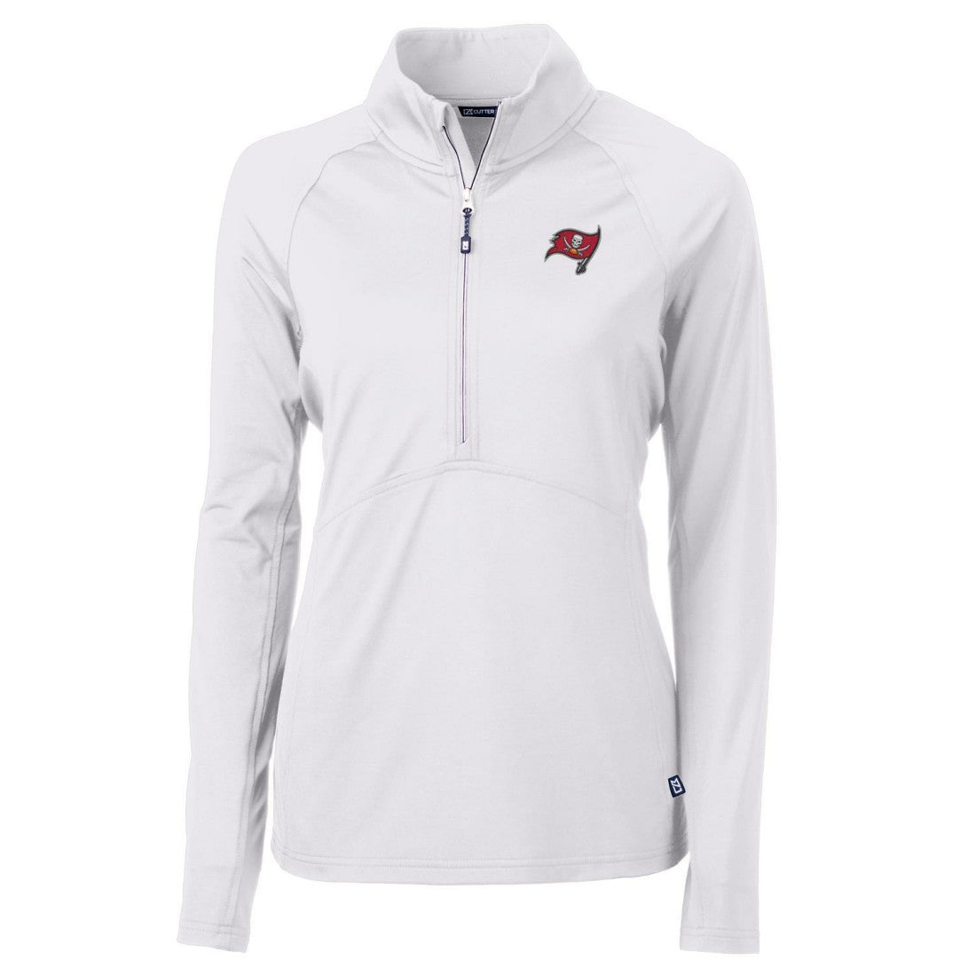 Tampa Bay Buccaneers Cutter & Buck Women's Adapt Eco Knit Half-Zip Pullover Jacket - White sale