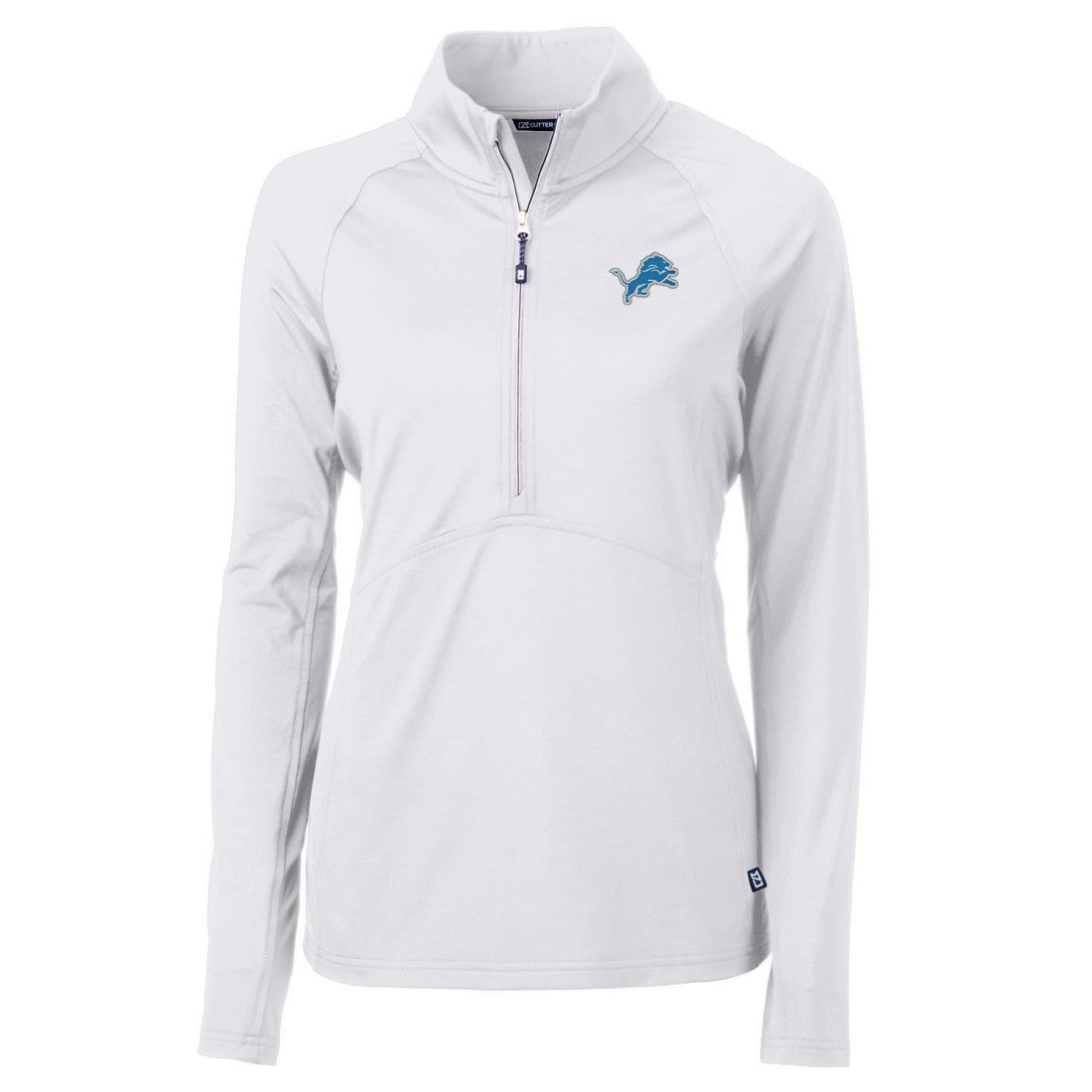 Detroit Lions Cutter & Buck Women's Adapt Eco Knit Half-Zip Pullover Jacket - White sale