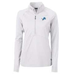 Detroit Lions Cutter & Buck Women's Adapt Eco Knit Half-Zip Pullover Jacket - White sale