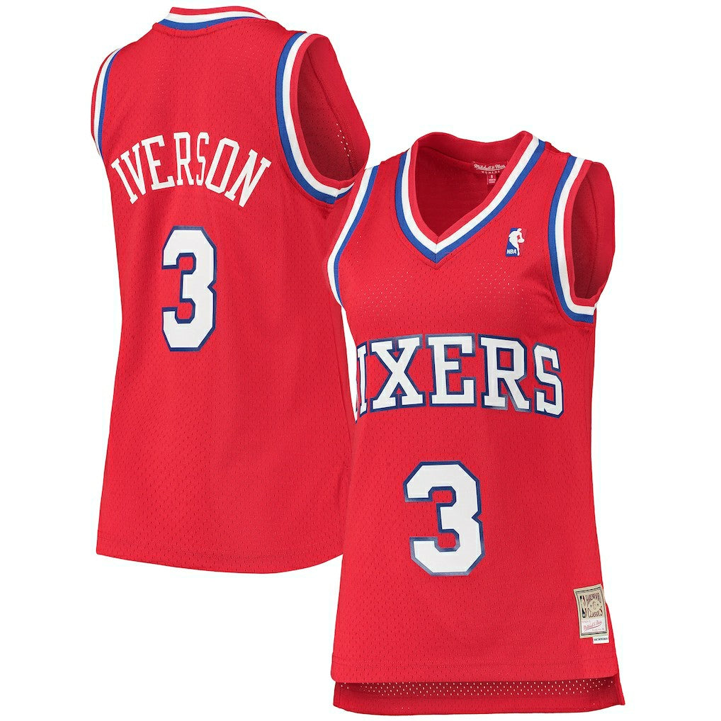 Allen Iverson Philadelphia 76ers Women's 2002/03 Hardwood Classics Swingman Jersey - Red outlet