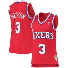 Allen Iverson Philadelphia 76ers Women's 2002/03 Hardwood Classics Swingman Jersey - Red outlet