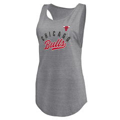 Chicago Bulls Women's Quality Time Open Scoop Neck Tri-Blend Tank Top sale - Heathered Gray outlet