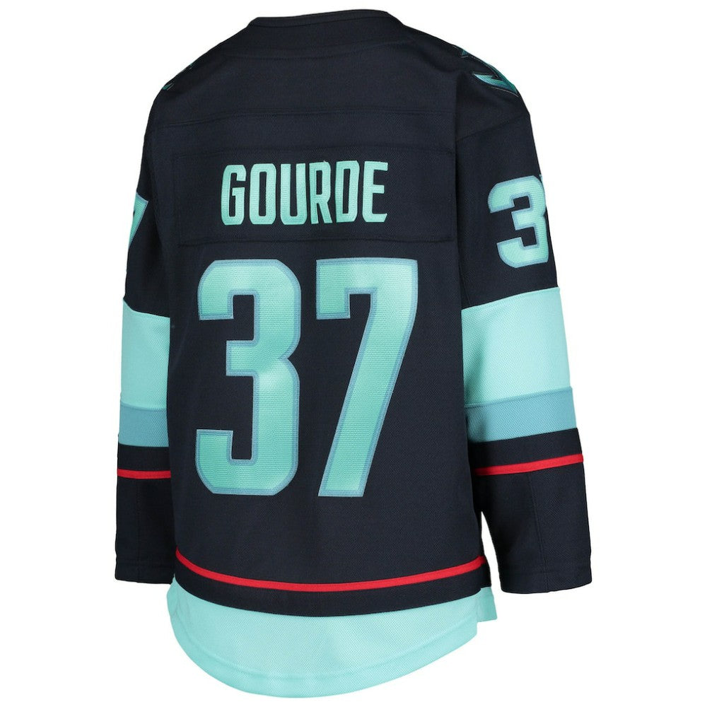 Yanni Gourde Seattle Kraken Youth Home Premier Player Jersey - Deep Sea Blue Jerseys