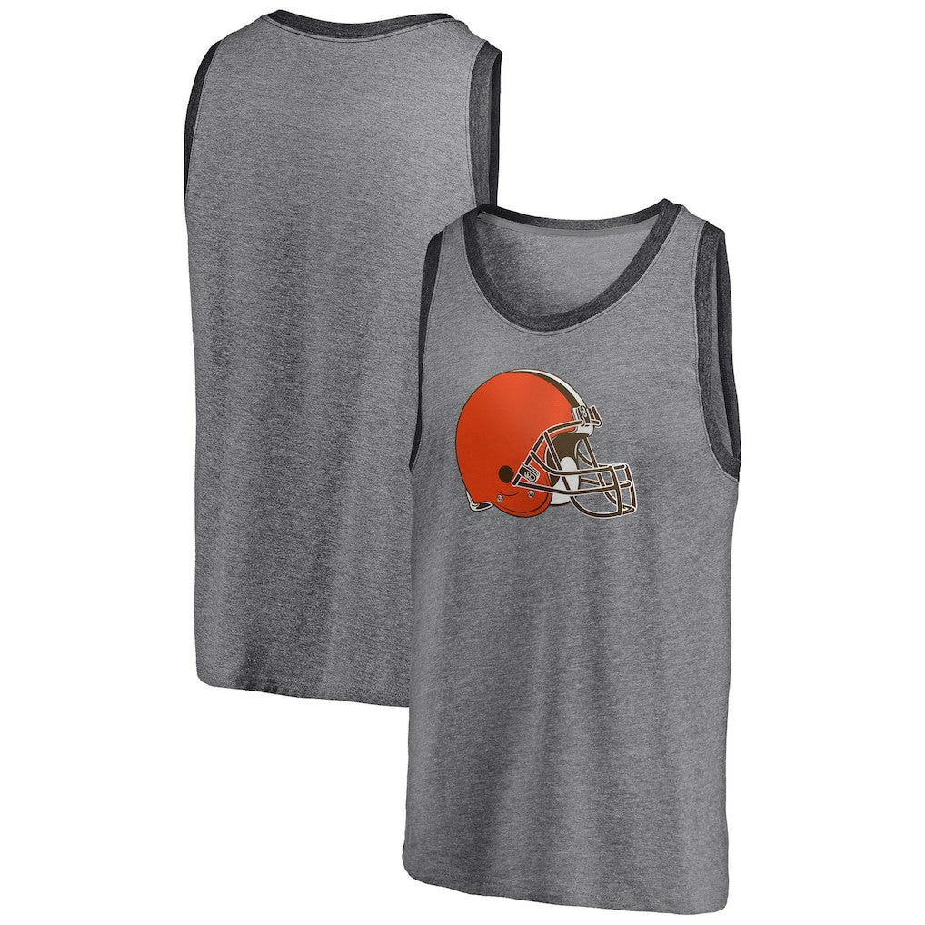 Cleveland Browns Famous Tri-Blend Tank Top - Heathered Gray/Heathered Charcoal cheap