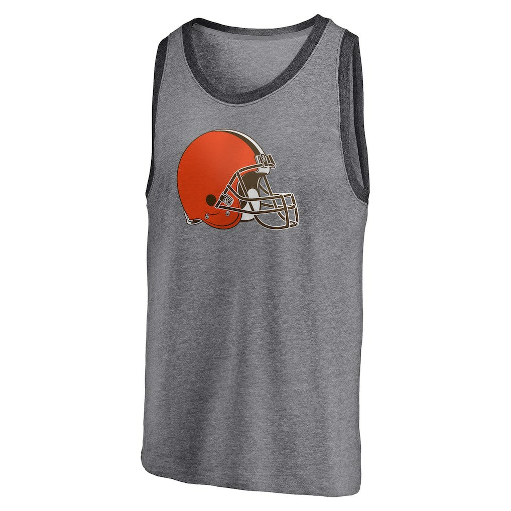 Cleveland Browns Famous Tri-Blend Tank Top - Heathered Gray/Heathered Charcoal cheap