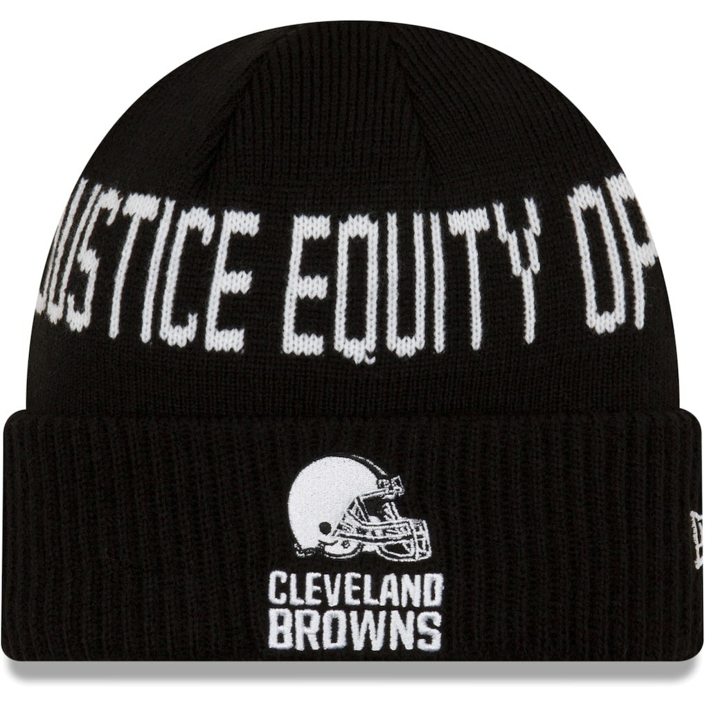 Cleveland Browns New Era Team Social Justice Cuffed Knit Hat - Black discount
