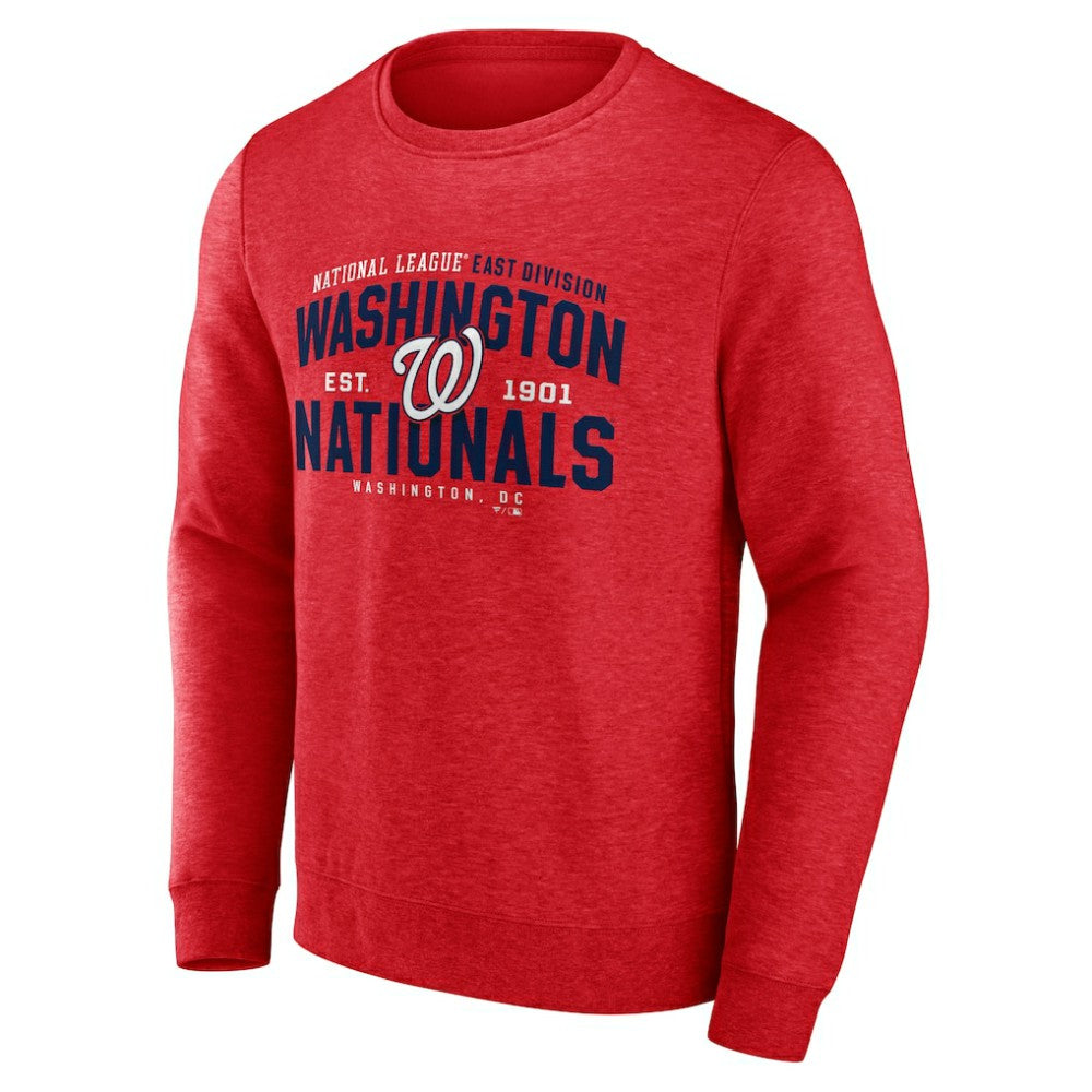 Washington Nationals Classic Move Pullover Sweatshirt Heathered Red