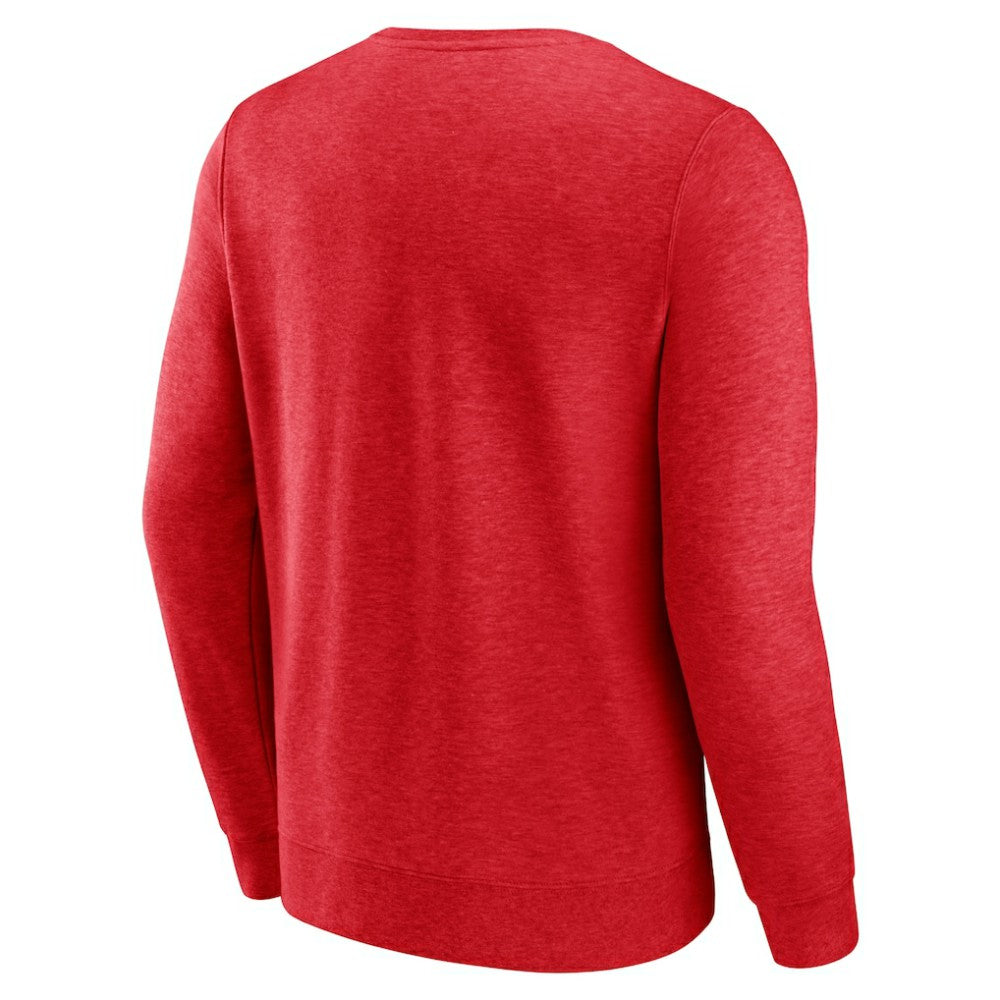Washington Nationals Classic Move Pullover Sweatshirt Heathered Red
