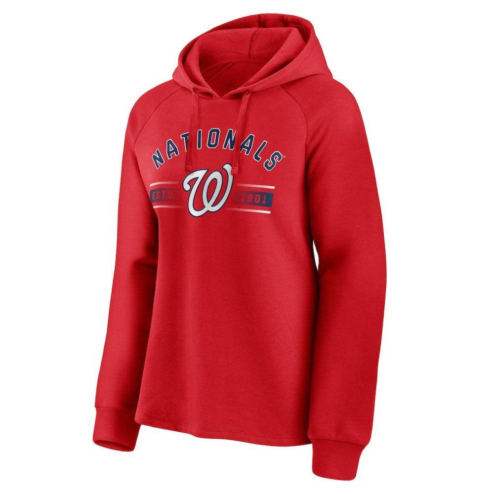 Washington Nationals Women's Perfect Play Raglan Pullover Hoodie Red