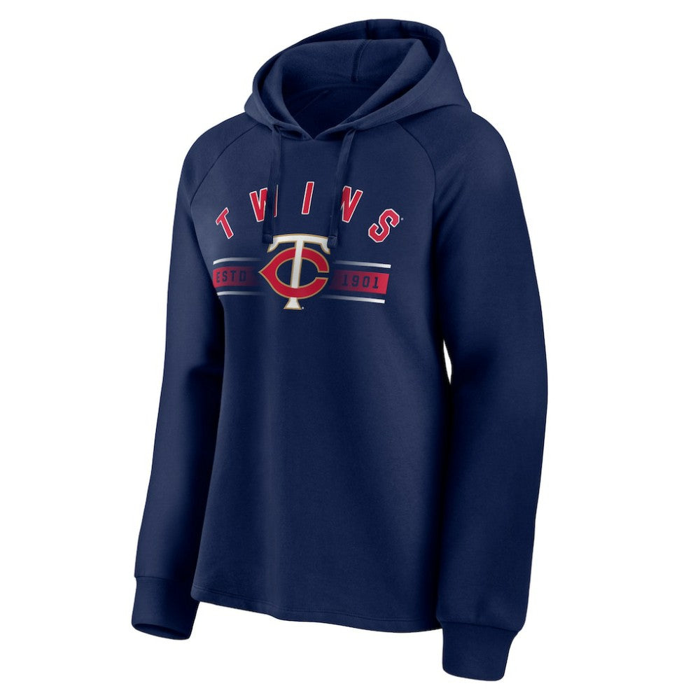 Minnesota Twins Women's Perfect Play Raglan Pullover Hoodie Navy