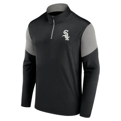 Chicago White Sox Primary Logo Quarter-Zip Top Black/Gray