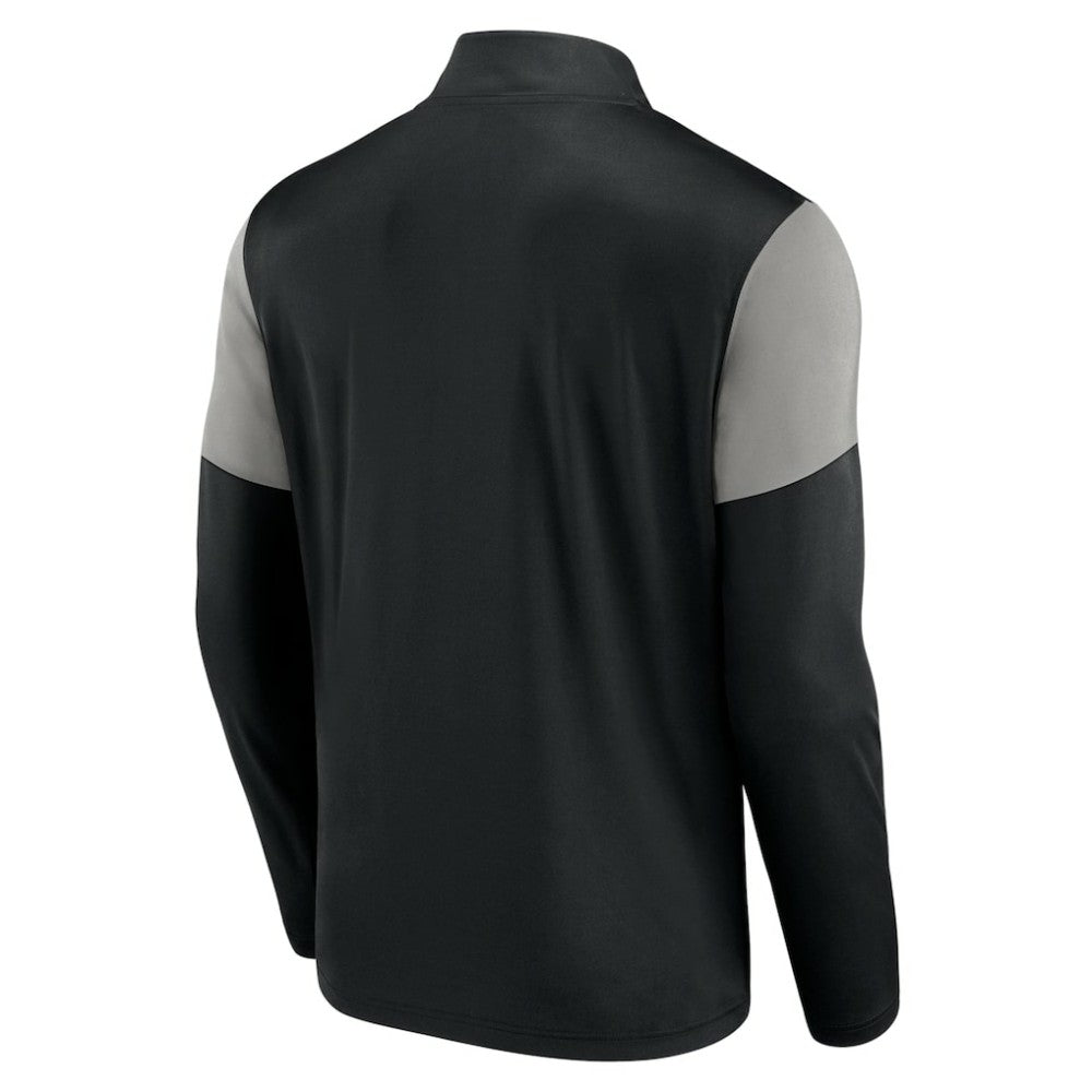 Chicago White Sox Primary Logo Quarter-Zip Top Black/Gray