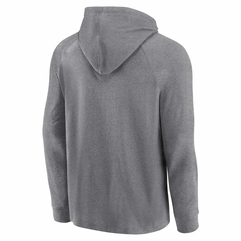 Miami Marlins No Time Off Raglan Pullover Hoodie Gray