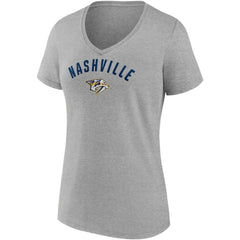 Nashville Predators Fanatics Women's 2-Pack V-Neck T-Shirt Set - Gold/Heathered Gray T-shirts