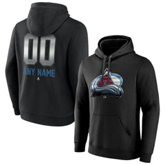 Colorado Avalanche Personalized Midnight Mascot Logo Pullover Hoodie - Black Hoodies