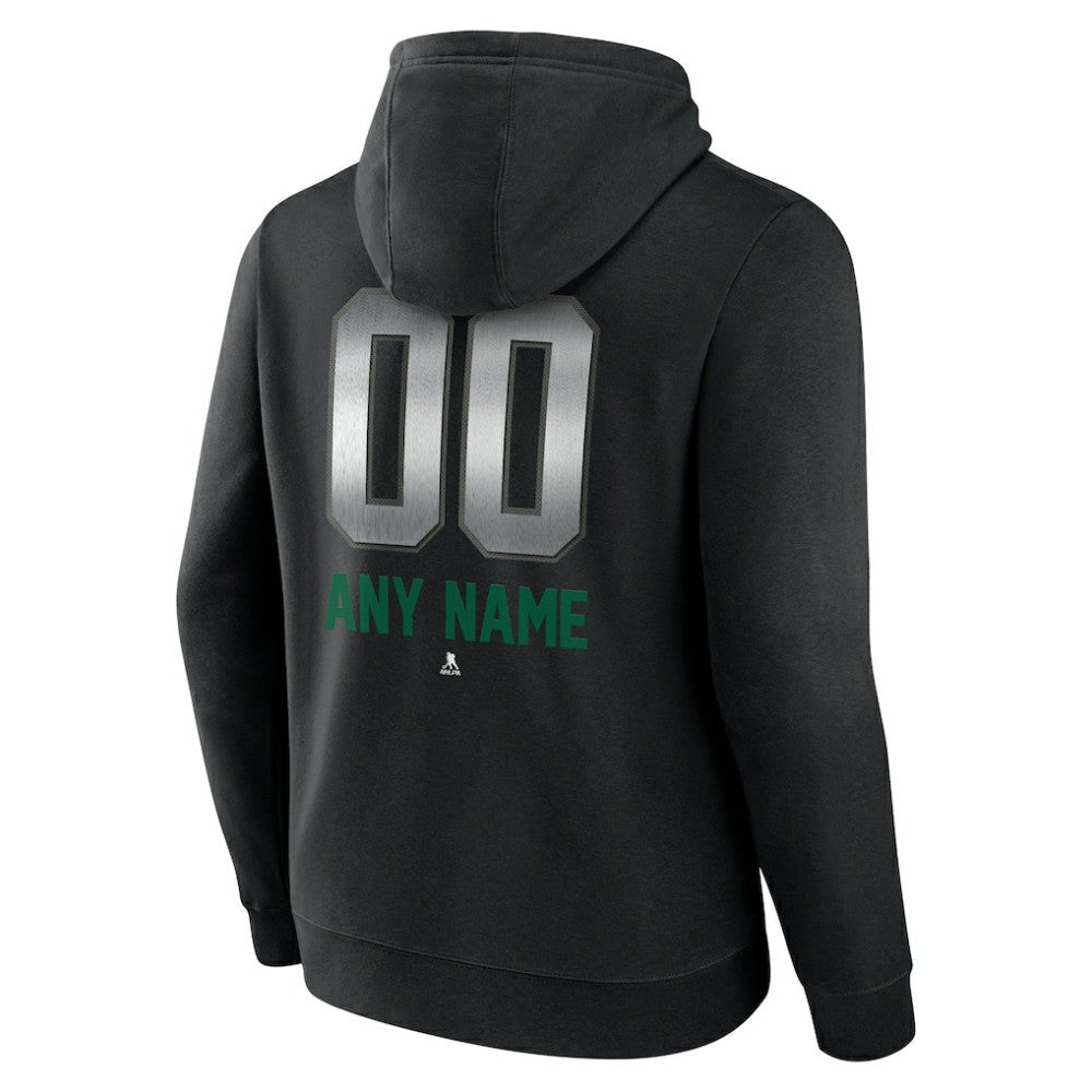 Dallas Stars Personalized Midnight Mascot Logo Pullover Hoodie - Black Hoodies