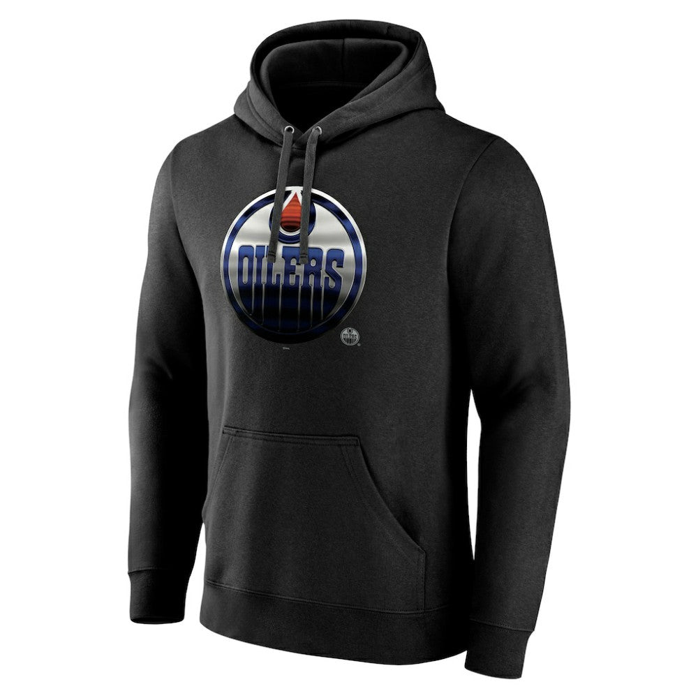 Edmonton Oilers Personalized Midnight Mascot Logo Pullover Hoodie - Black Hoodies