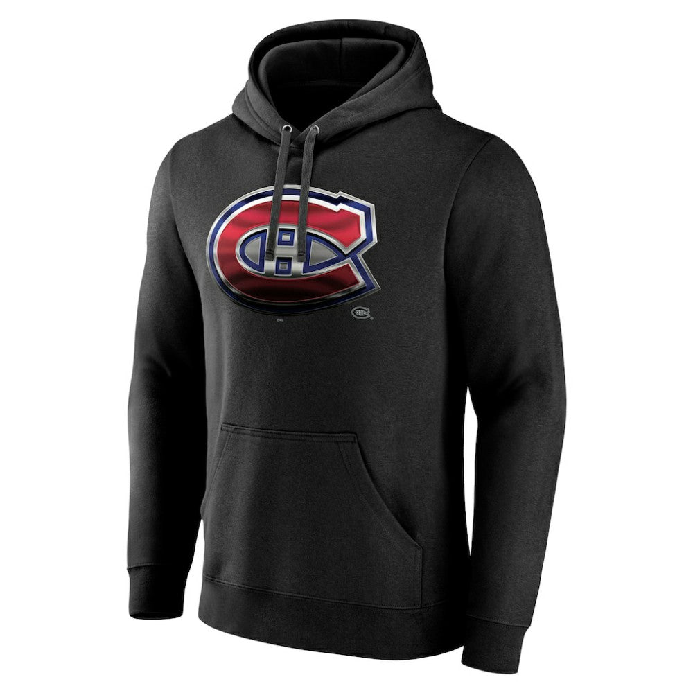 Montreal Canadiens Personalized Midnight Mascot Logo Pullover Hoodie - Black Hoodies