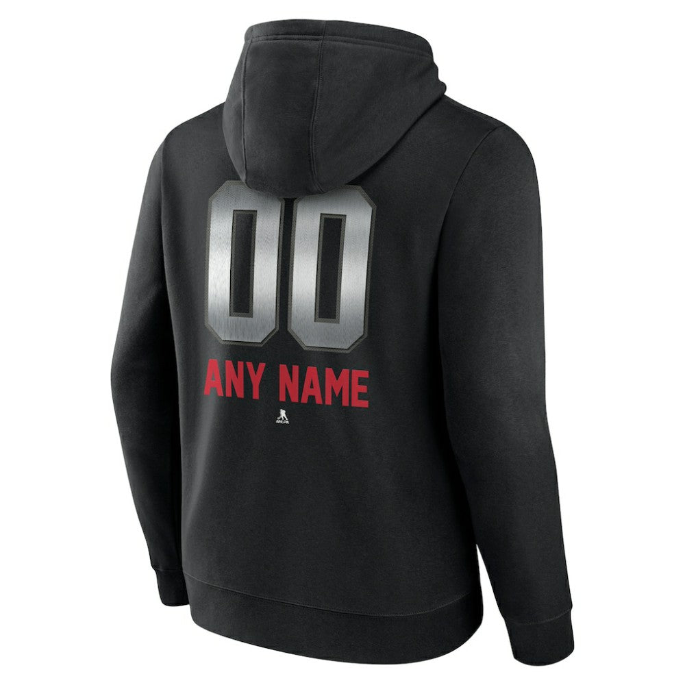 New York Rangers Personalized Midnight Mascot Logo Pullover Hoodie - Black Hoodies