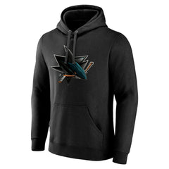 San Jose Sharks Personalized Midnight Mascot Logo Pullover Hoodie - Black Hoodies