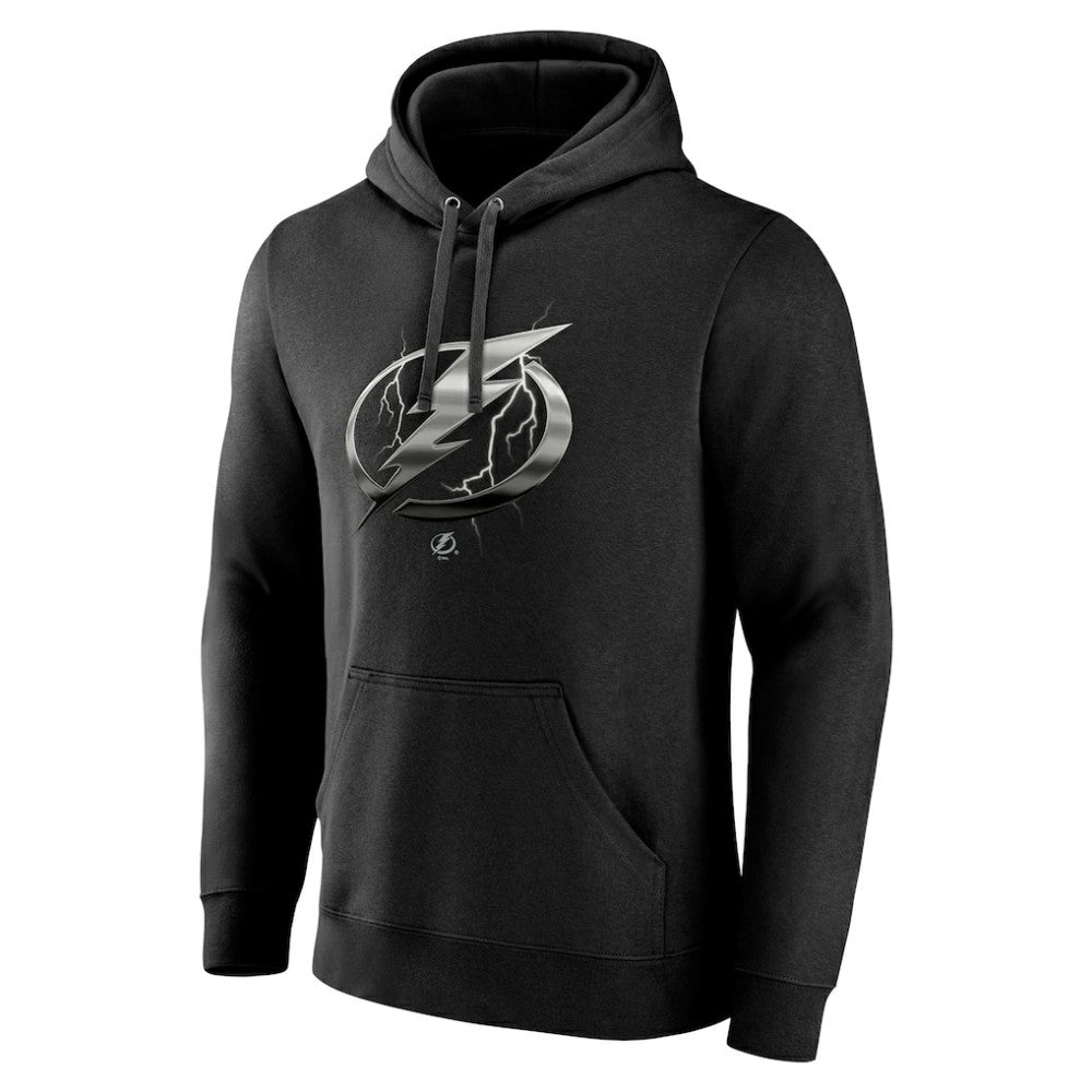 Tampa Bay Lightning Personalized Midnight Mascot Logo Pullover Hoodie - Black Hoodies