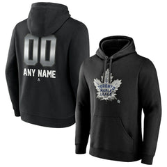 Toronto Maple Leafs Personalized Midnight Mascot Logo Pullover Hoodie - Black Hoodies