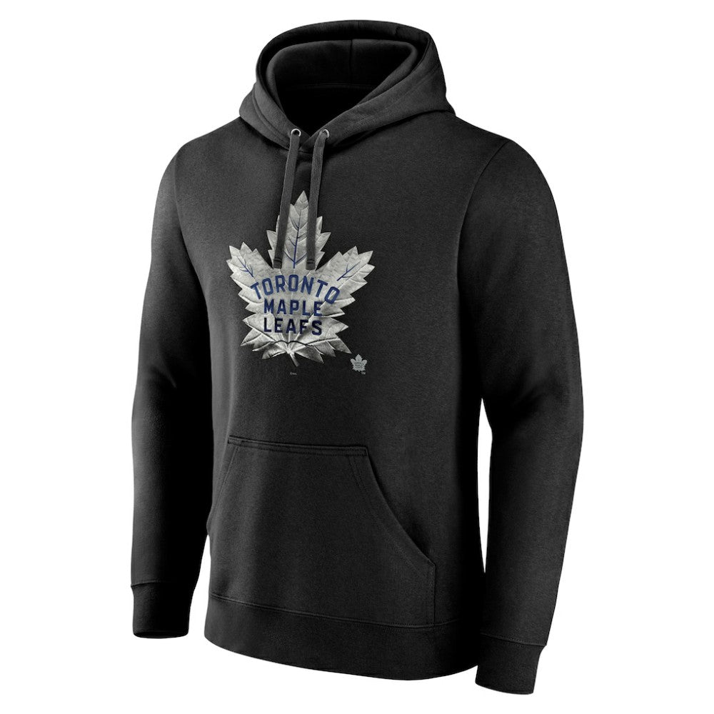 Toronto Maple Leafs Personalized Midnight Mascot Logo Pullover Hoodie - Black Hoodies