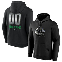 Vancouver Canucks Personalized Midnight Mascot Logo Pullover Hoodie - Black Hoodies