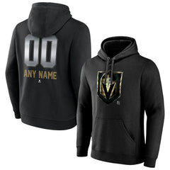 Vegas Golden Knights Personalized Midnight Mascot Logo Pullover Hoodie - Black Hoodies