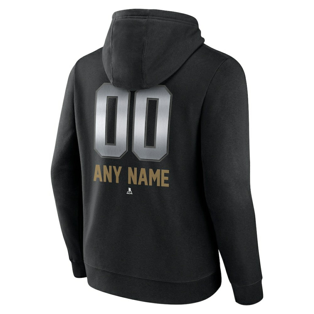 Vegas Golden Knights Personalized Midnight Mascot Logo Pullover Hoodie - Black Hoodies