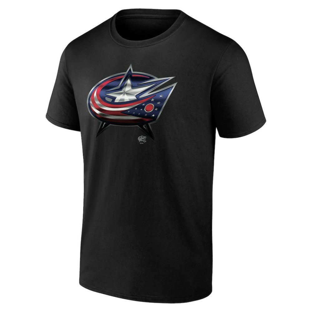 Columbus Blue Jackets Personalized Midnight Mascot Logo T-Shirt - Black T-shirts