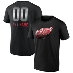 Detroit Red Wings Personalized Midnight Mascot Logo T-Shirt - Black T-shirts