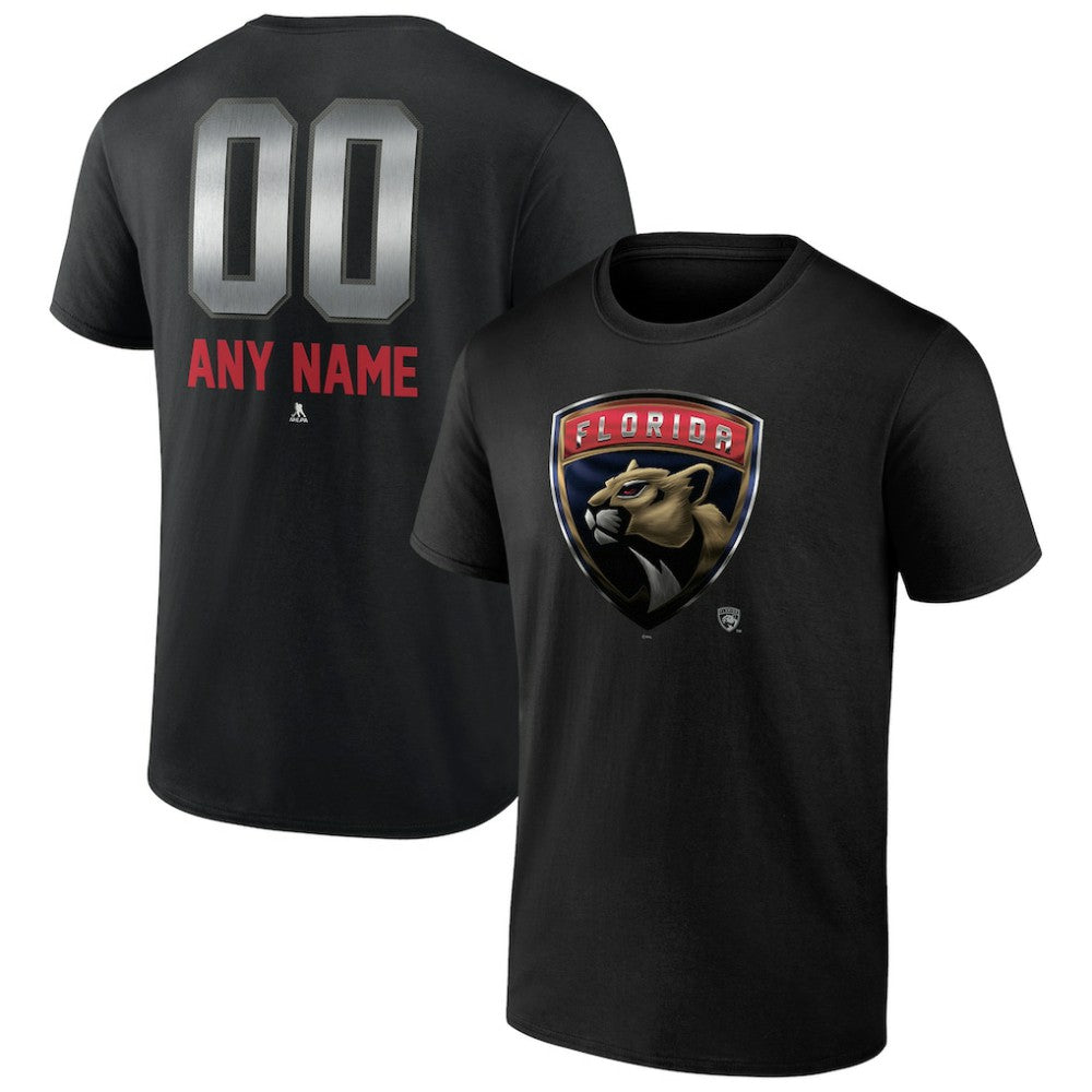 Florida Panthers Personalized Midnight Mascot Logo T-Shirt - Black T-shirts