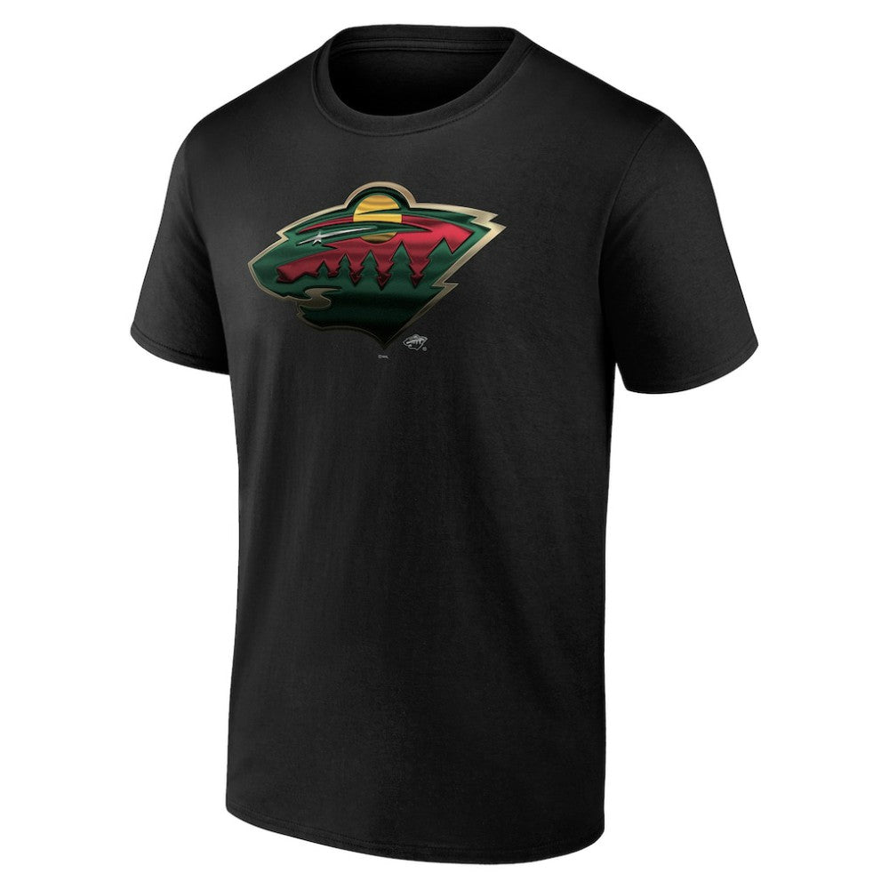 Minnesota Wild Personalized Midnight Mascot Logo T-Shirt - Black T-shirts