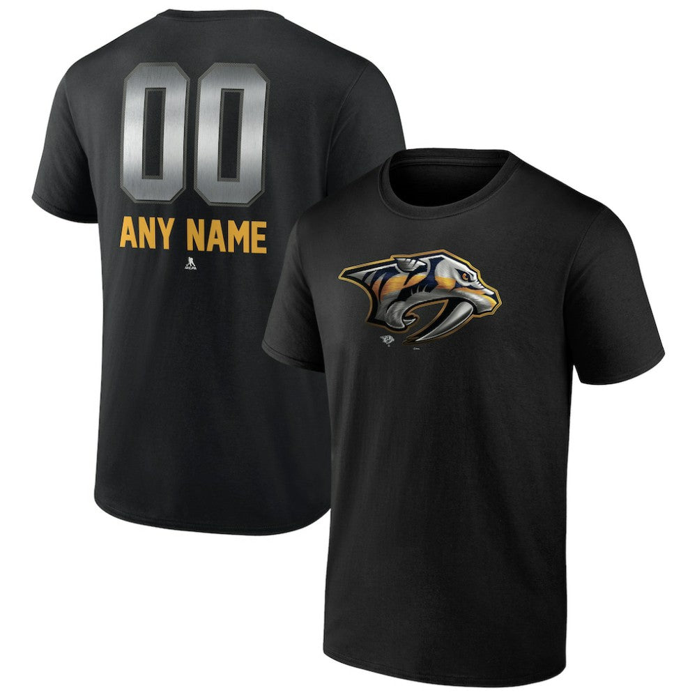 Nashville Predators Personalized Midnight Mascot Logo T-Shirt - Black T-shirts