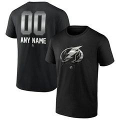 Tampa Bay Lightning Personalized Midnight Mascot Logo T-Shirt - Black T-shirts