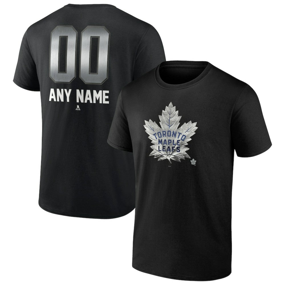 Toronto Maple Leafs Personalized Midnight Mascot Logo T-Shirt - Black T-shirts