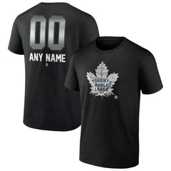 Toronto Maple Leafs Personalized Midnight Mascot Logo T-Shirt - Black T-shirts