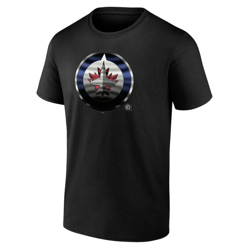 Winnipeg Jets Personalized Midnight Mascot Logo T-Shirt - Black T-shirts