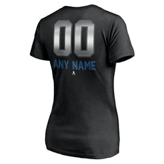 Colorado Avalanche Women's Personalized Midnight Mascot Logo V-Neck T-Shirt - Black T-shirts