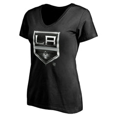 Los Angeles Kings Women's Personalized Midnight Mascot Logo V-Neck T-Shirt - Black T-shirts