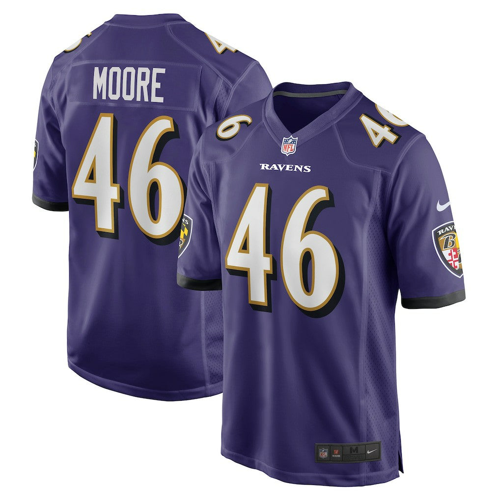 Nick Moore Baltimore Ravens Game Jersey - Purple cheap