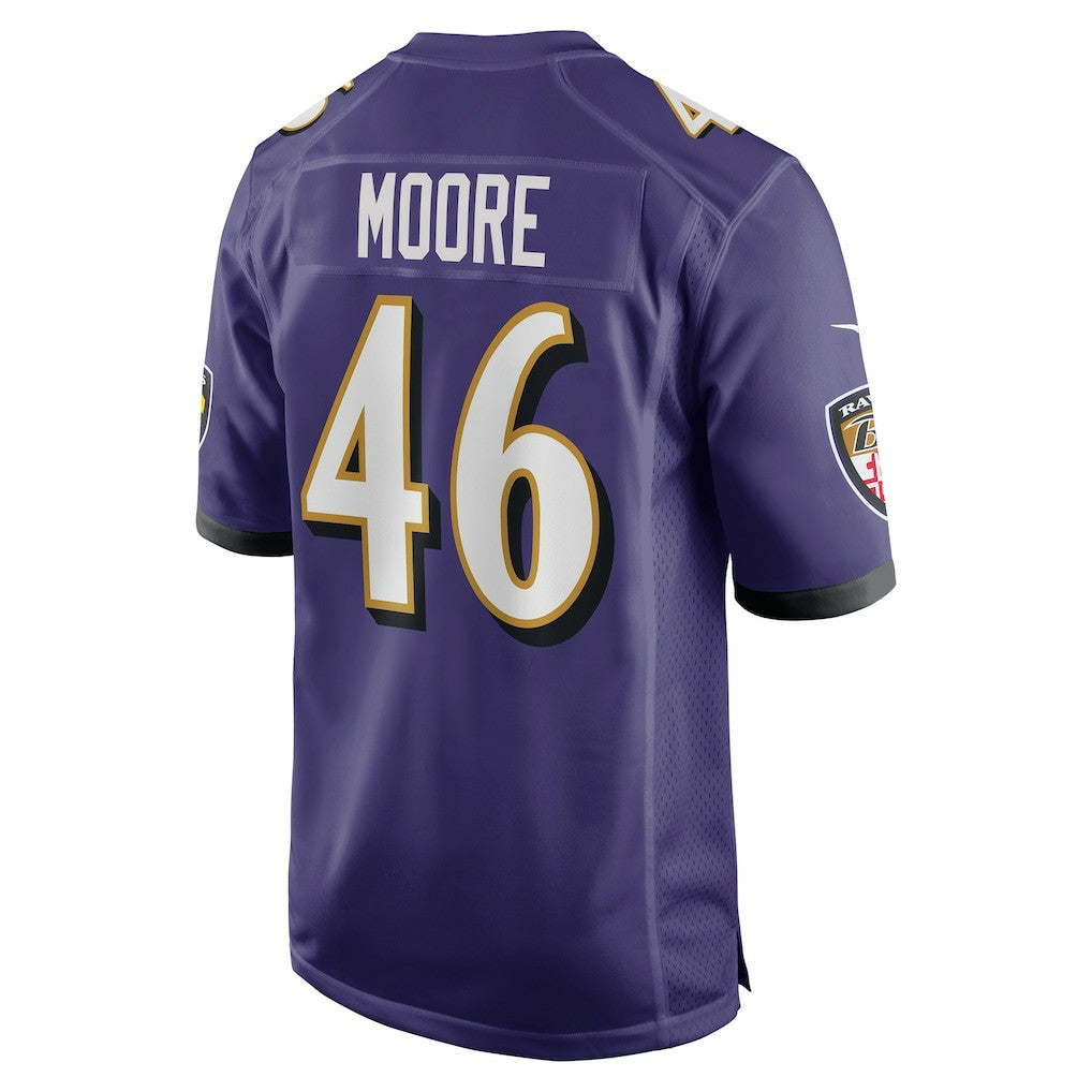 Nick Moore Baltimore Ravens Game Jersey - Purple cheap