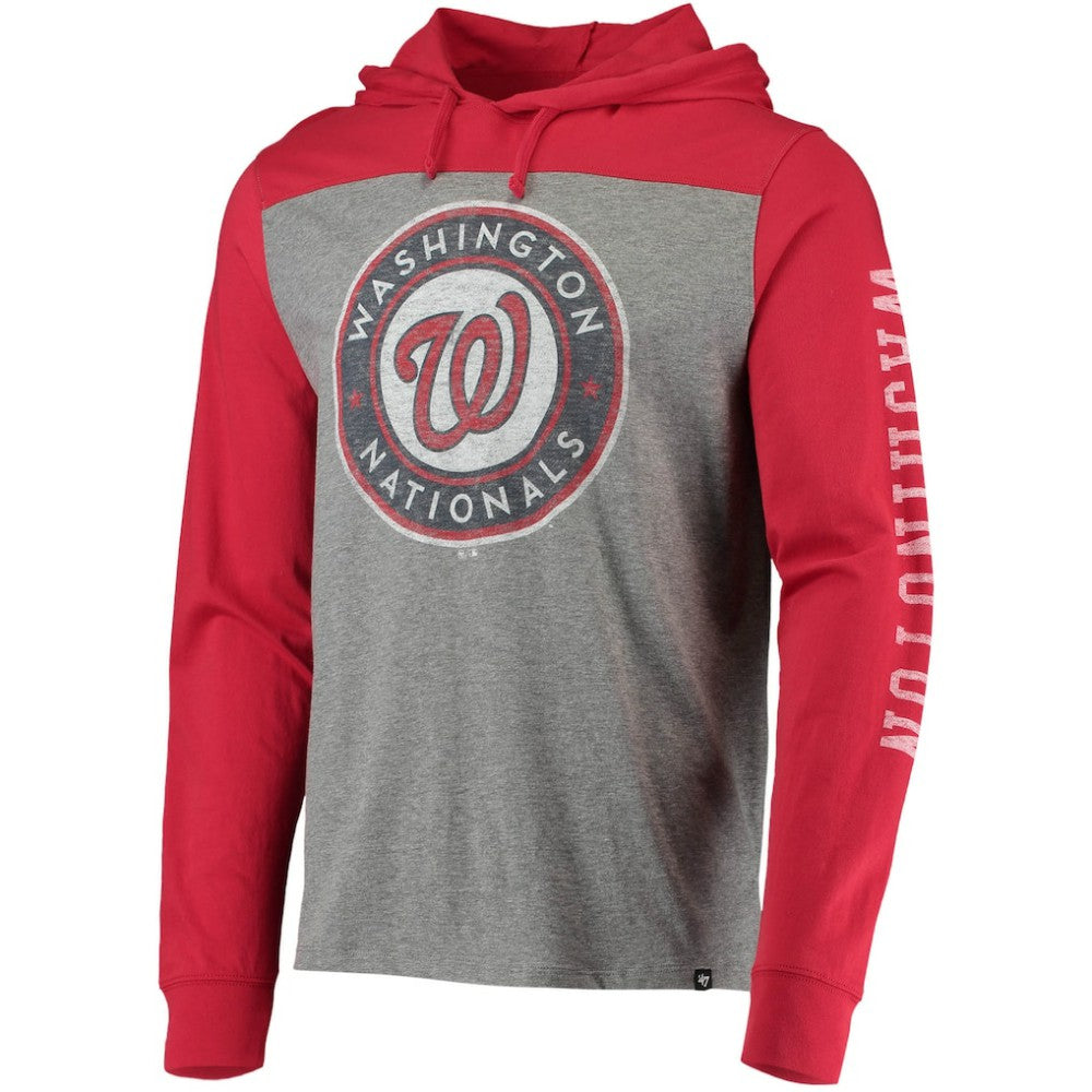 Washington Nationals Franklin Wooster Pullover Hoodie Heathered Gray/Red