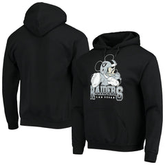 Las Vegas Raiders Junk Food Disney Mickey Quarterback Pullover Hoodie - Black sale